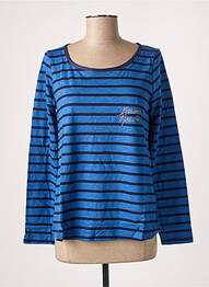 Top tissage jersey manches longues bleu BANANA MOON femme