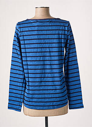 Top tissage jersey manches longues bleu BANANA MOON femme
