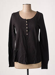 Top tissage jersey manches longues noir BANANA MOON femme