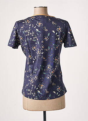 Top stretch manches courtes bleu BANANA MOON femme