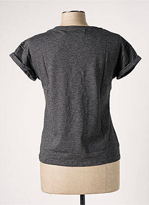 T-shirt sérigraphie manches courtes gris BANANA MOON femme