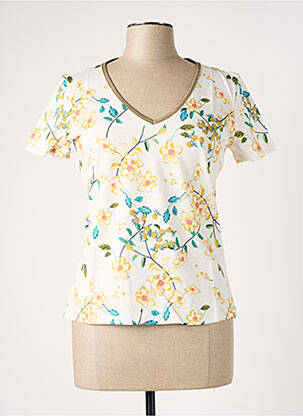 T-shirt col v manches courtes beige BANANA MOON femme