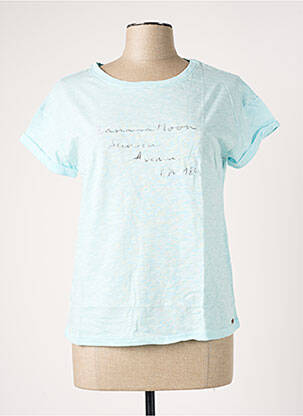 T-shirt coupe droite manches courtes bleu BANANA MOON femme
