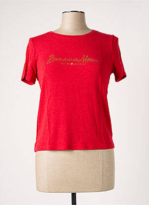T-shirt sérigraphie manches courtes rouge BANANA MOON femme