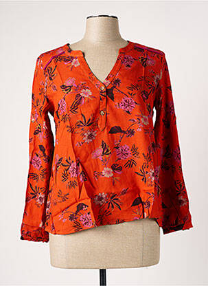 Blouse imprimé fleurs manches 3/4 orange BANANA MOON femme