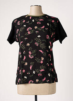 T-shirt coupe cintrée manches courtes noir BANANA MOON femme