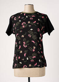 T-shirt coupe cintrée manches courtes noir BANANA MOON femme