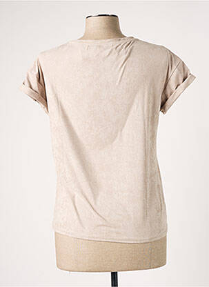 T-shirt stretch manches courtes beige BANANA MOON femme