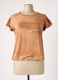 T-shirt stretch manches courtes marron BANANA MOON femme