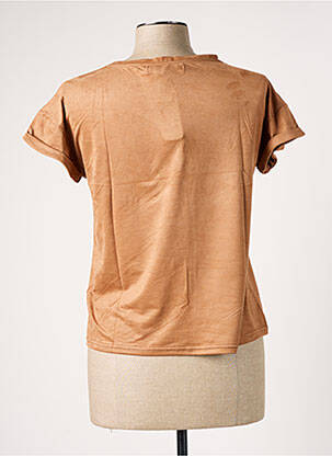 T-shirt stretch manches courtes marron BANANA MOON femme