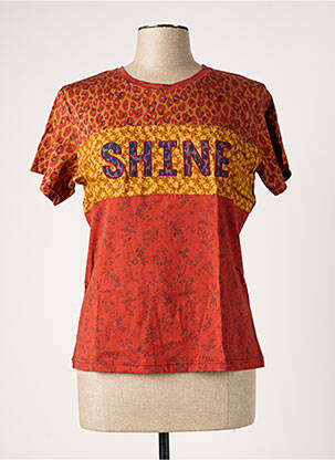 T-shirt stretch manches courtes orange BANANA MOON femme