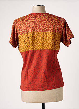 T-shirt stretch manches courtes orange BANANA MOON femme