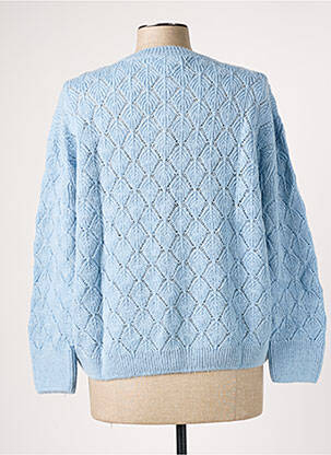 Gilet manches longues col rond bleu BANANA MOON femme