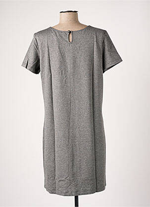 Robe mi-longue manches courtes manches courtes gris BANANA MOON femme