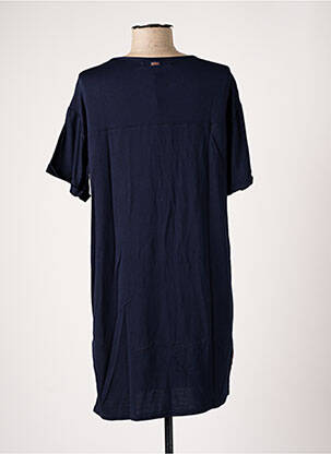 Robe mi-longue imprimé fantaisie manches courtes bleu BANANA MOON femme