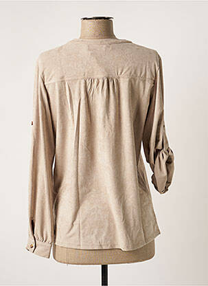 Top stretch manches longues beige BANANA MOON femme