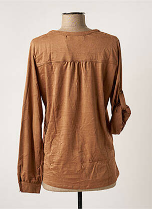 Top stretch manches longues marron BANANA MOON femme