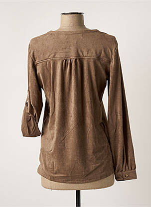 Top stretch manches longues marron BANANA MOON femme