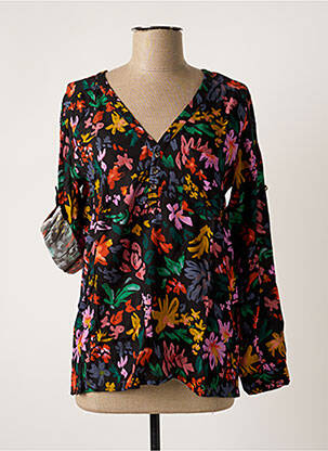 Blouse imprimé fleurs manches longues noir BANANA MOON femme