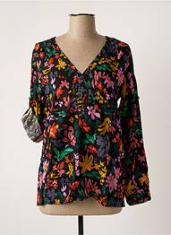 Blouse imprimé fleurs manches longues noir BANANA MOON femme