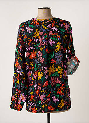 Blouse imprimé fleurs manches longues noir BANANA MOON femme
