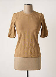 Top stretch manches courtes beige BANANA MOON femme