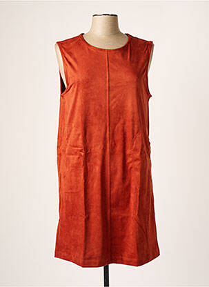 Robe mi-longue sans manche sans manche marron BANANA MOON femme