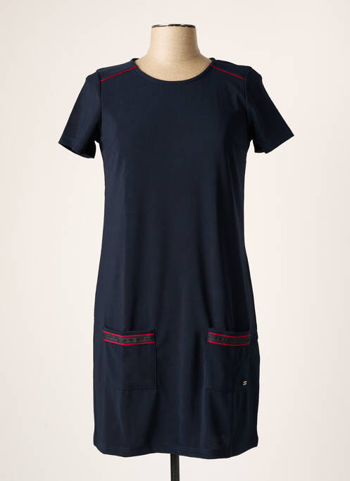 Robe mi-longue manches courtes manches courtes bleu B&M femme