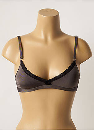 Soutien-gorge sans armature haut soutien-gorge avec mousse de rembourrage amovible gris BANANA MOON femme