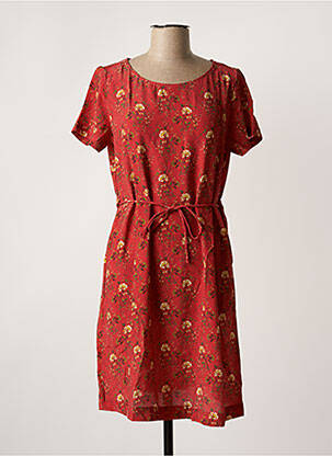 Robe courte manches courtes manches courtes orange BANANA MOON femme