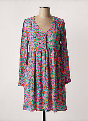 Robe courte coupe fluide manches longues violet BANANA MOON femme