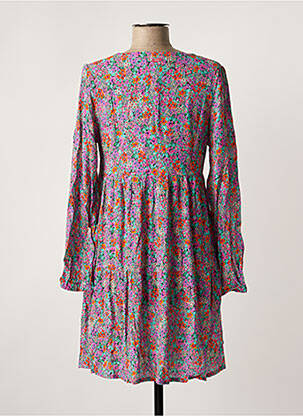 Robe courte coupe fluide manches longues violet BANANA MOON femme