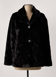 Manteau court coupe droite sans capuche noir BANANA MOON femme