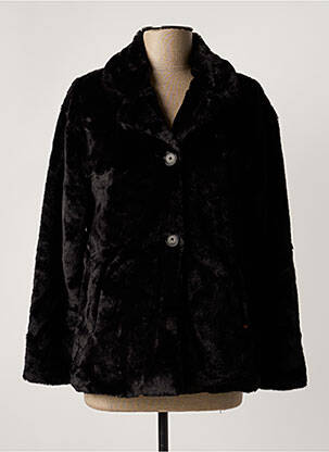 Manteau court coupe droite sans capuche noir BANANA MOON femme