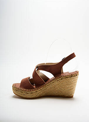 Espadrilles tissage satiné talon de 7 à 9cm violet LORMY femme