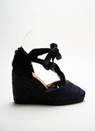 Espadrilles tissage toile talon de 7 à 9cm noir CASTANER femme