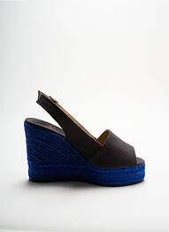 Espadrilles tissage toile talon haut de 10cm et plus bleu CASTANER femme