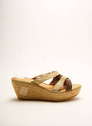 Espadrilles nubuck talon de 4 à 6cm marron LORMY femme