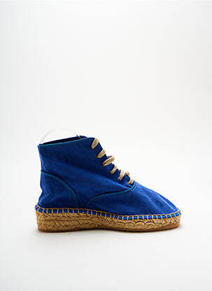 Espadrilles nubuck talon plat jusqu'à 3cm bleu LORMY femme