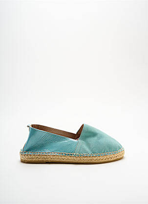 Espadrilles nubuck talon plat jusqu'à 3cm bleu L'ESPADRILLE DE NICOLE femme