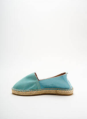Espadrilles nubuck talon plat jusqu'à 3cm bleu L'ESPADRILLE DE NICOLE femme