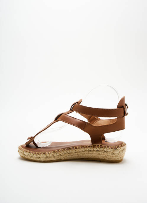 Tongs marron L'ESPADRILLE DE NICOLE pour femme