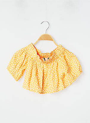 Blouse tissage popeline manches courtes orange TIFFOSI fille