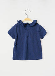 T-shirt bleu PETIT BATEAU pour fille seconde vue