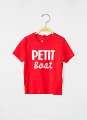 T-shirt rouge PETIT BATEAU pour garçon seconde vue