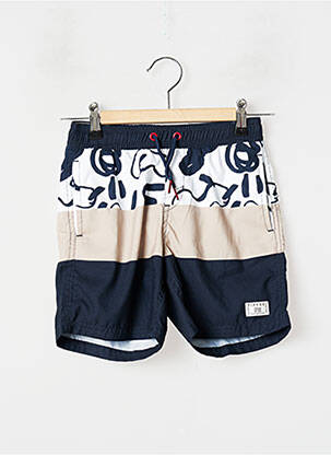 Short de bain effet matière satinée bleu TIFFOSI garcon