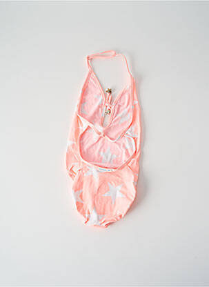 Maillot de bain 1 pièce haut triangles orange PRINCESSE ILOU fille