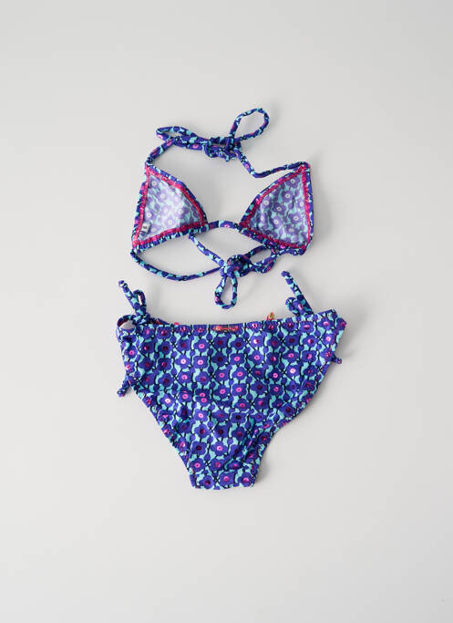 Maillot de bain 2 pièces bleu PRINCESSE ILOU pour fille