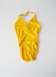 Maillot de bain 1 pièce haut triangles jaune PRINCESSE ILOU fille