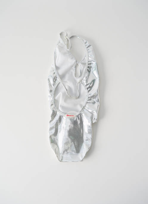 Maillot de bain 1 pièce gris PRINCESSE ILOU pour fille